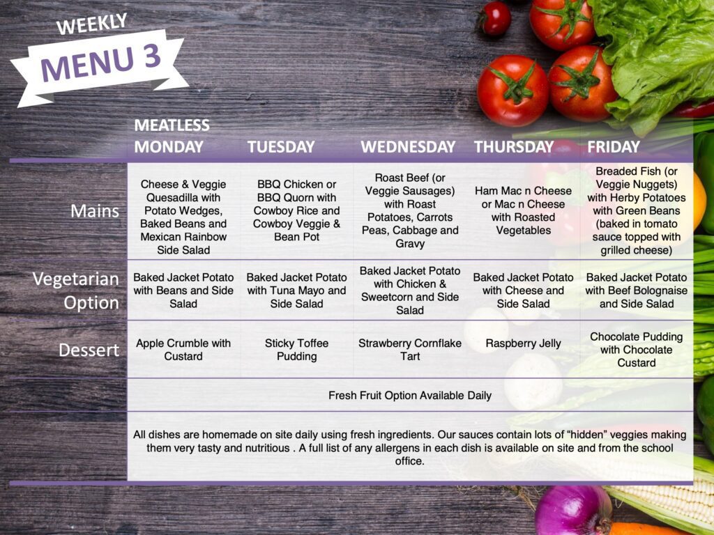 School Meals - St Mary's Hampton CE Primary School